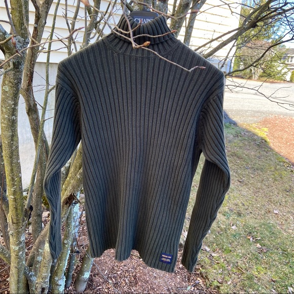 American Eagle Ribbed Sage Green Full Neck Top - Picture 6 of 7